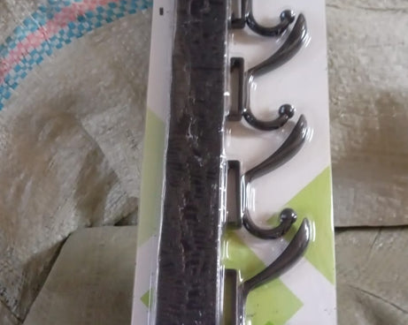 7570 Cloth hanger, Wall Door Hooks Rail for Hanging Clothes for Hanging Hook Rack Rail, Extra Long Coat Hanger Wall Mount for Clothes, Jacket, Hats, 6 Hook With Eco-friendly Liquid Adhesive Glue