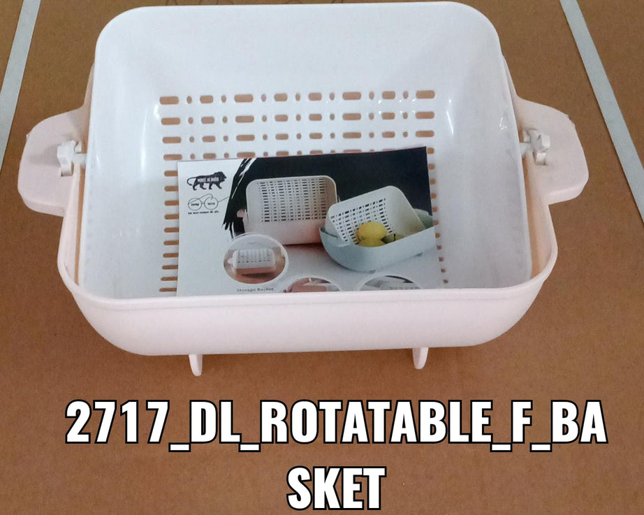 Plastic Rotatable Bowl for Washing Vegetables & Fruits