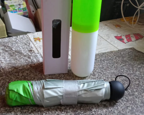 3 Fold Sun Protective Solid Foldable Outdoor Umbrella, Portable Sun, UV Protection Lightweight Rain Umbrella With Umbrella Case For Girls, Women, Men, Boys