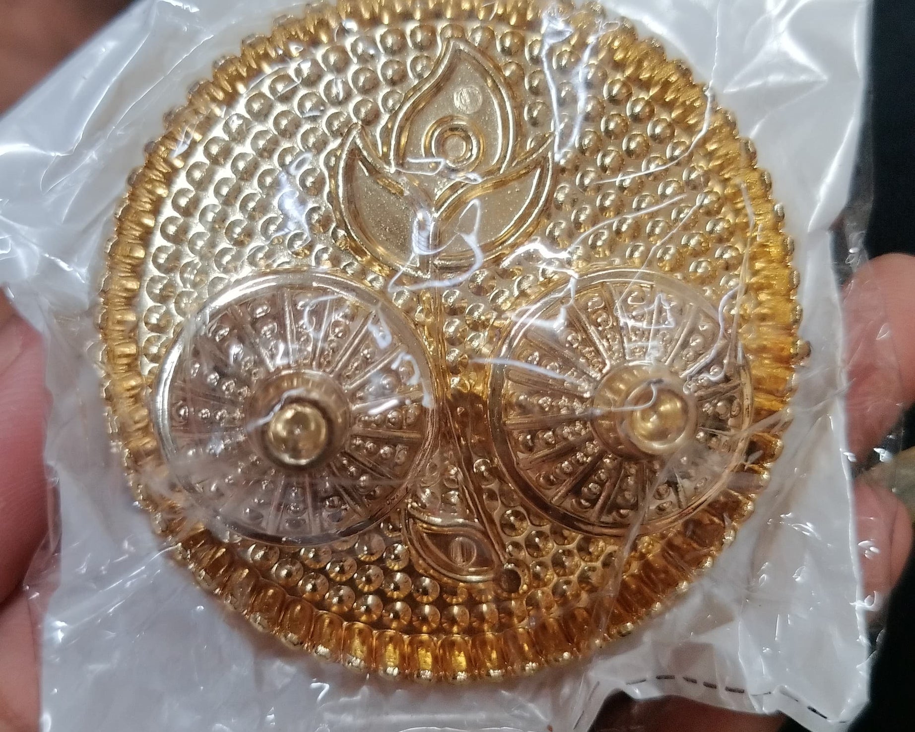 Round Shape Special Puja Thali, Kumkum Thali Holder (1 Pc / Small)