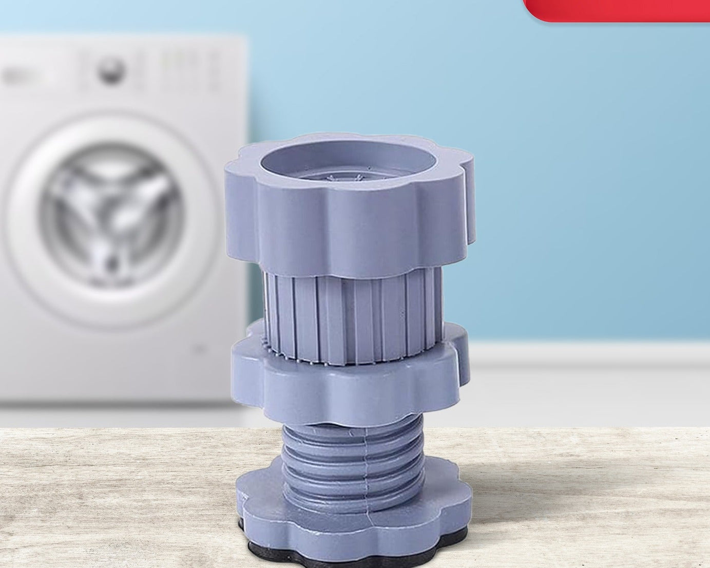 Washing machine support, anti vibration washing machine support adjustable washer anti vibrasion pads, washer & dryer pedestals, Washing Machine Accessory Anti- Skid Pad PVC Lifting Pad Non-Slip ( 4 Pc Set | 1Pc )