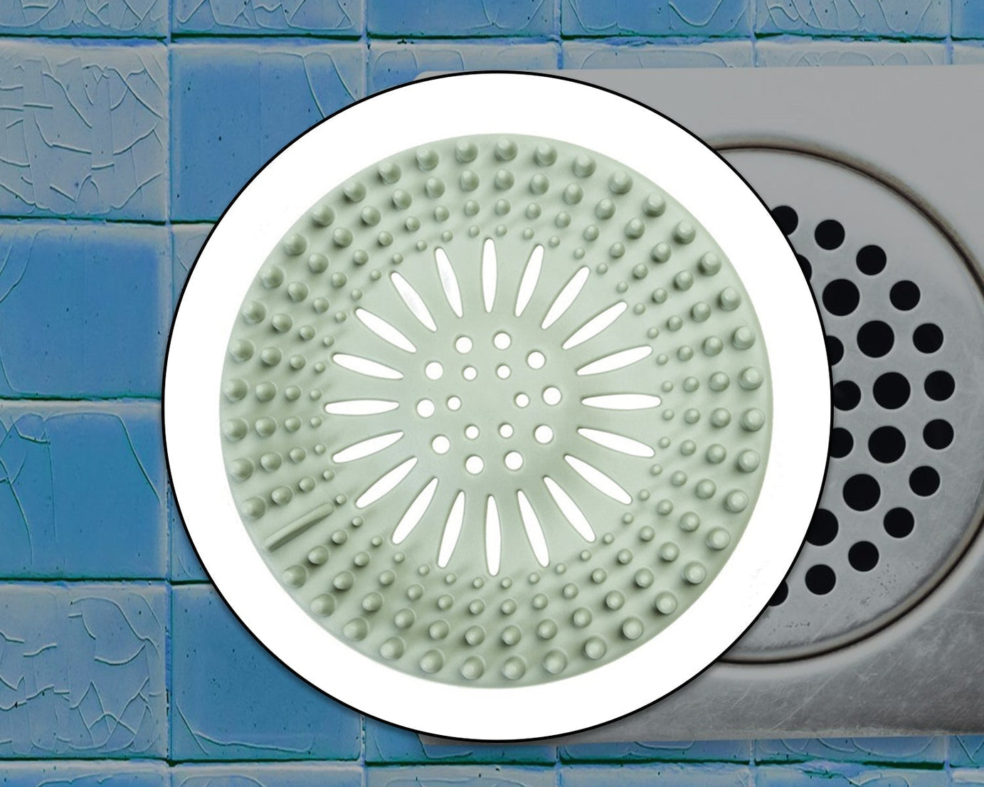 Drain cover with a sleek design for effective water drainage in bathrooms