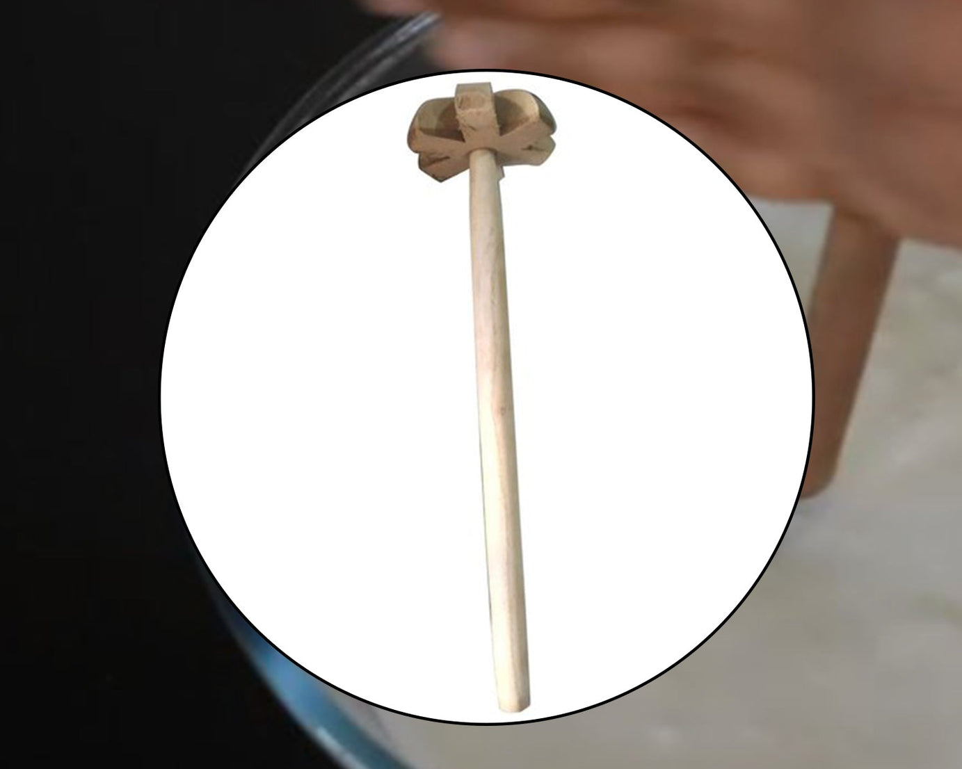 Durable wooden blender ideal for various kitchen tasks