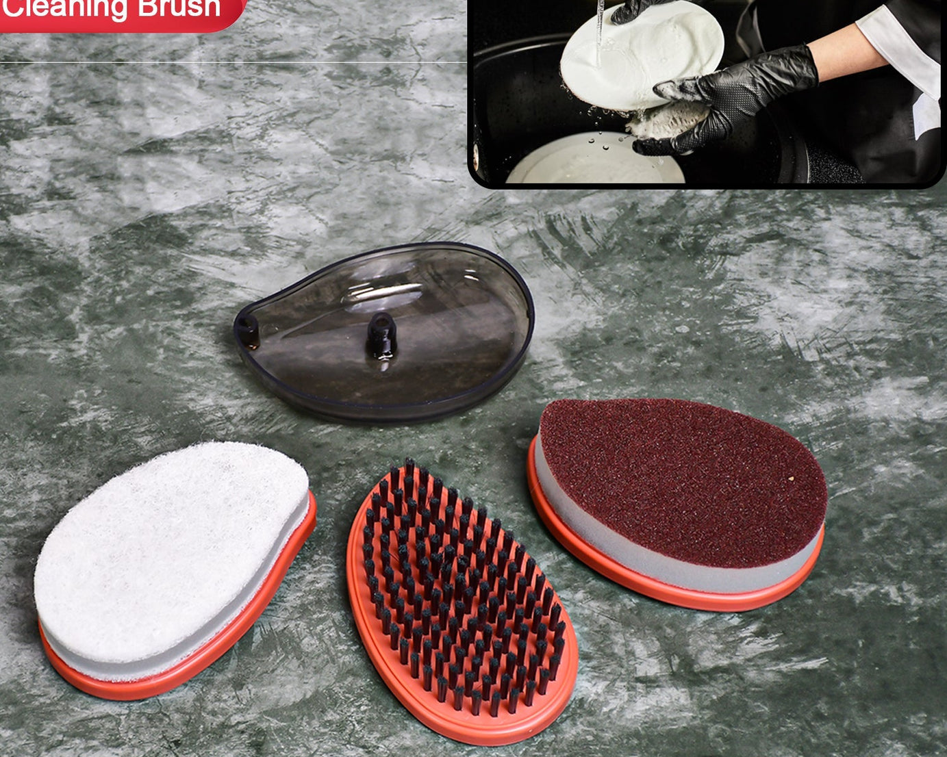 Plastic Wet and Dry Brush for home  (Multicolor, 3 Units)