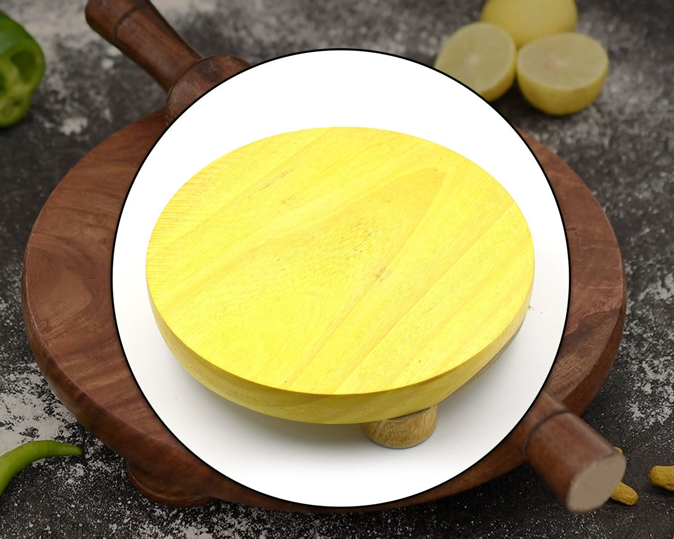 Traditional round patala for various kitchen tasks, excluding belan