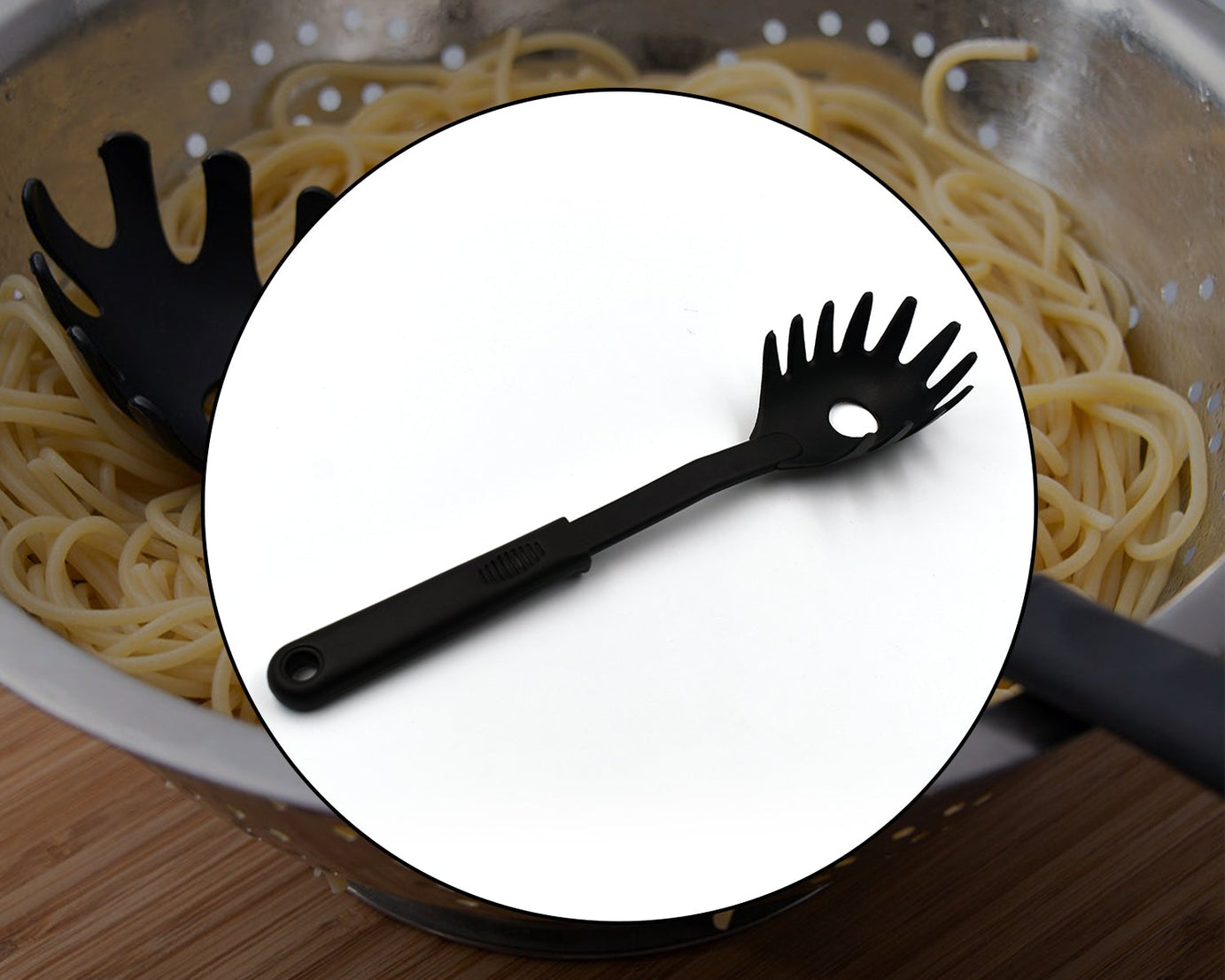 Heat-resistant pasta server
