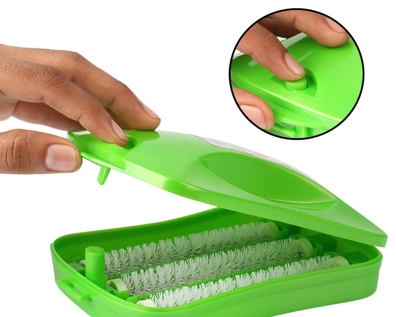 Plastic Handheld Carpet Roller Brush Cleaning with Dust Crumb Collector, Wet, and Dry Brush