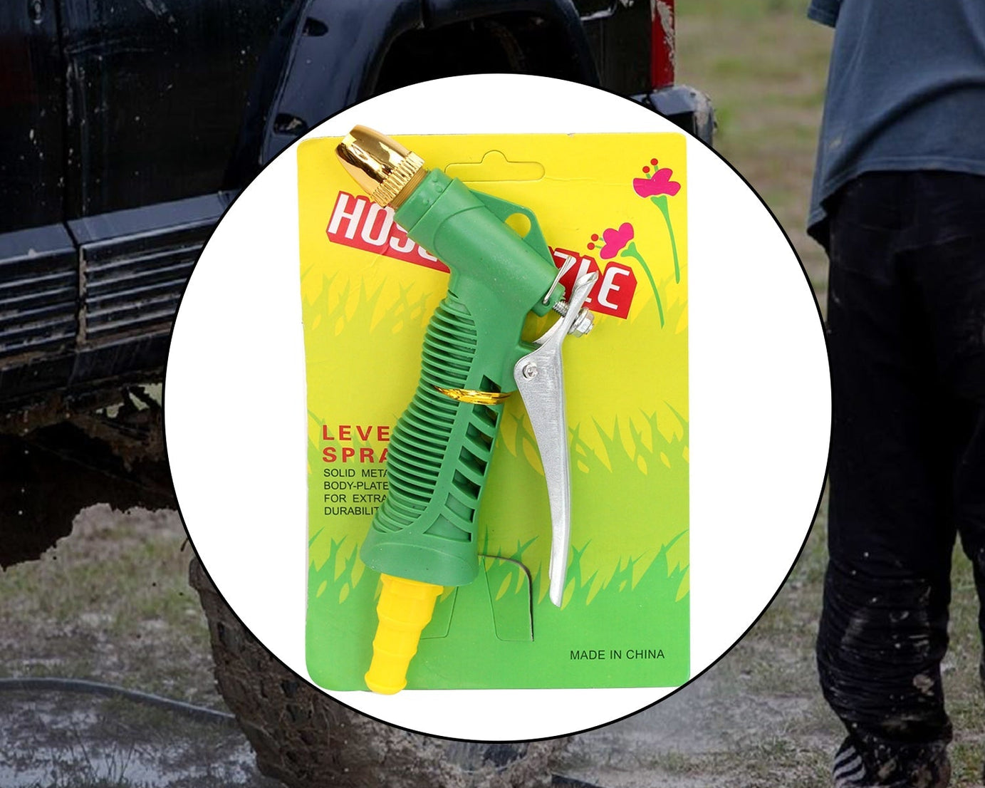 0590 Durable Hose Nozzle Water Lever Spray Gun 