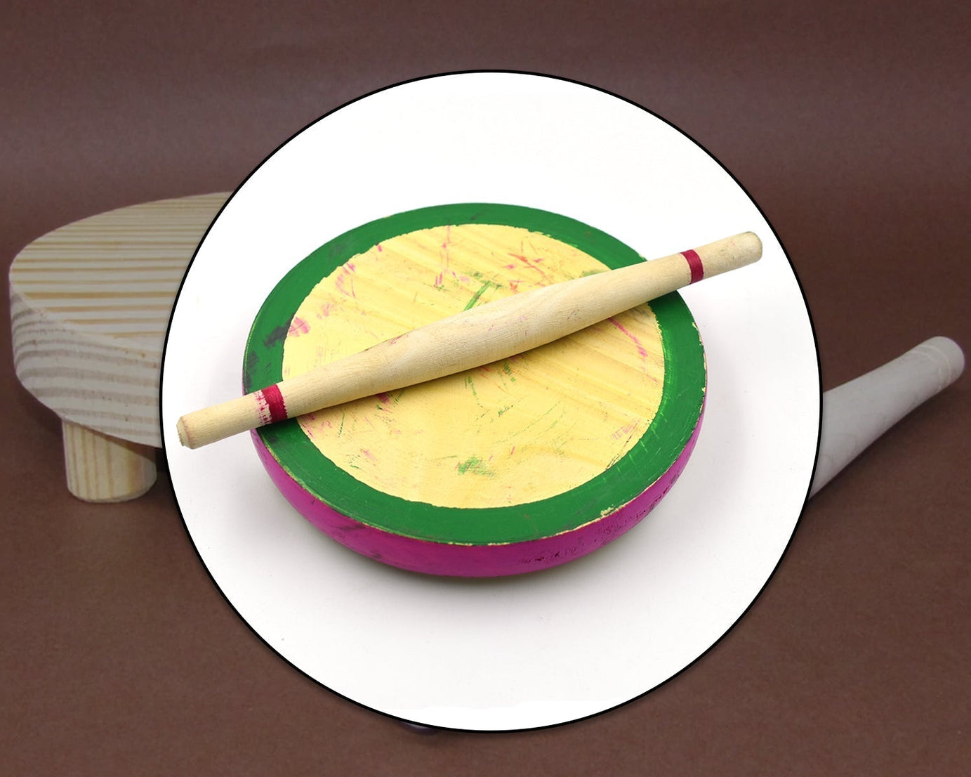 Fun kids chakla belan set for imaginative kitchen play at home.