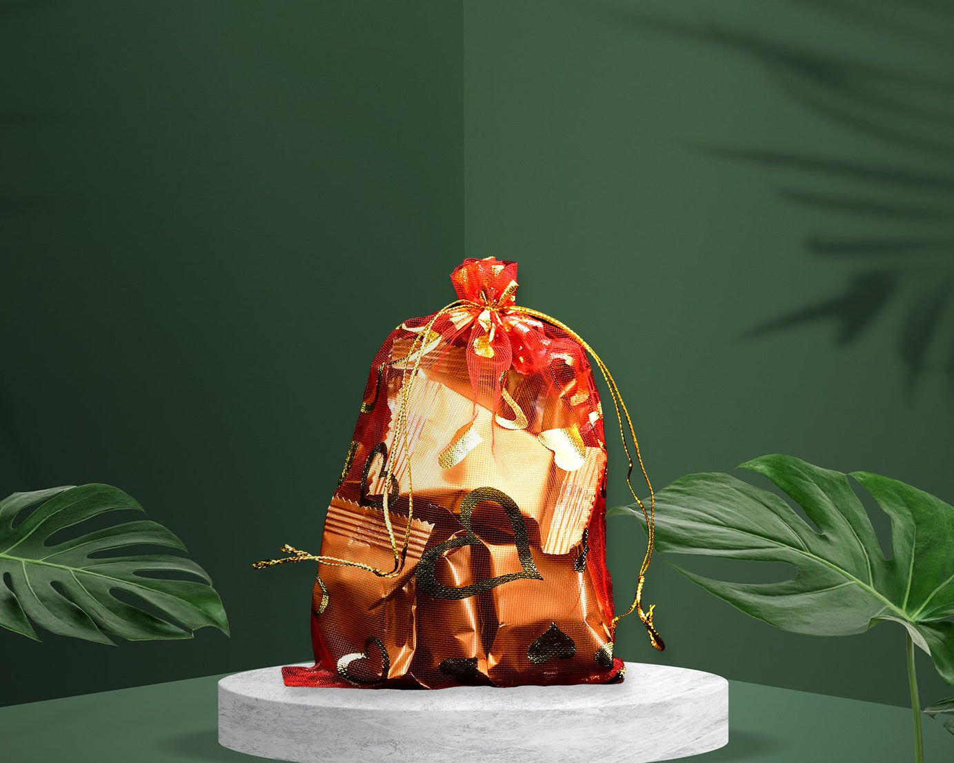 Net Fabric Drawstring Pouch for Dry Fruits Packing, Organza Shagun Potli Baba, Wedding Party Favor Gift Bags (Mix Size)