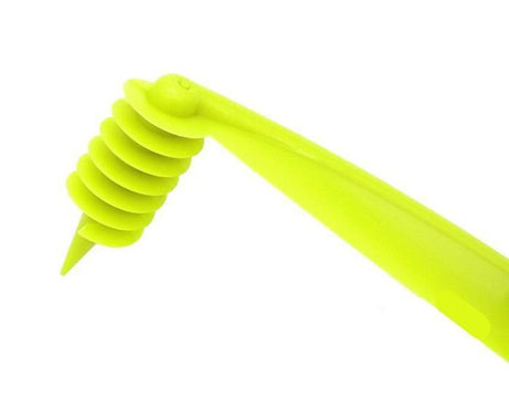 Plastic spiral cutter designed for making vegetable spirals with minimal effort.