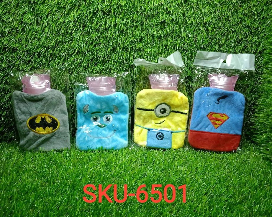 Mini hot water bag for effective pain relief, assorted designs