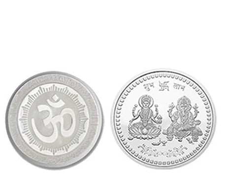 Silver color Coin for Gift & Pooja (Metal is not silver)