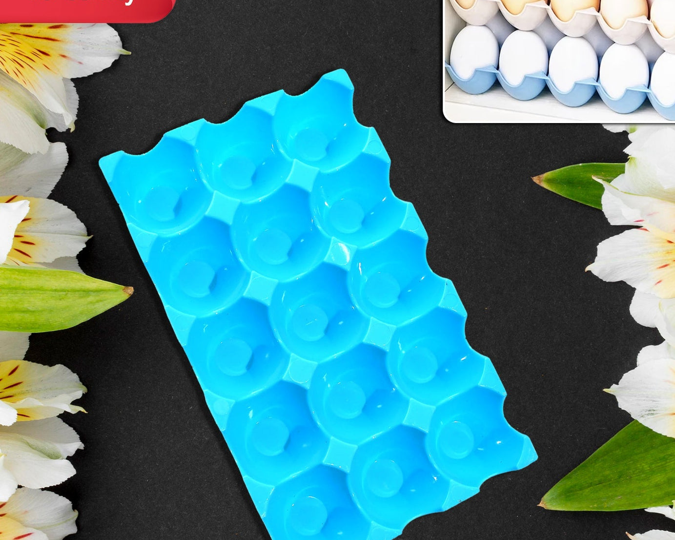 Storage tray for 15 eggs