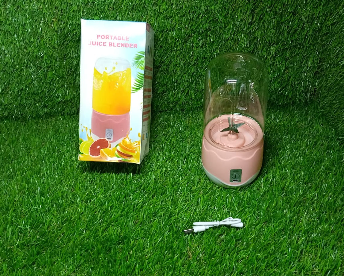 Mini handheld blender for quick smoothies.