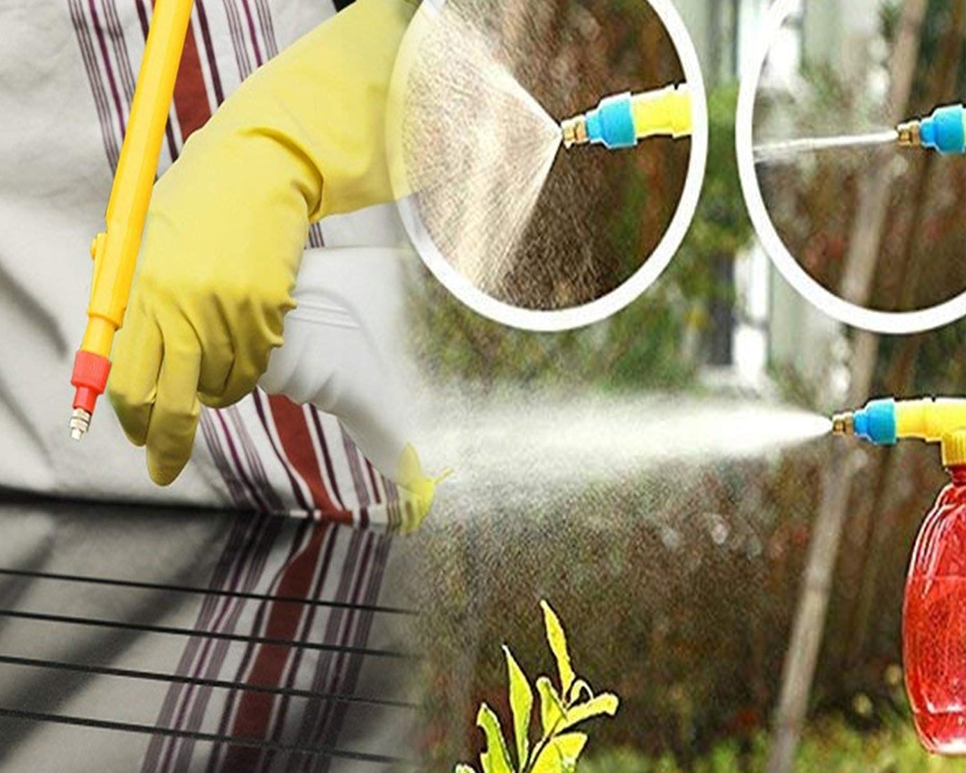 Adjustable sprayer for plants and car wash.