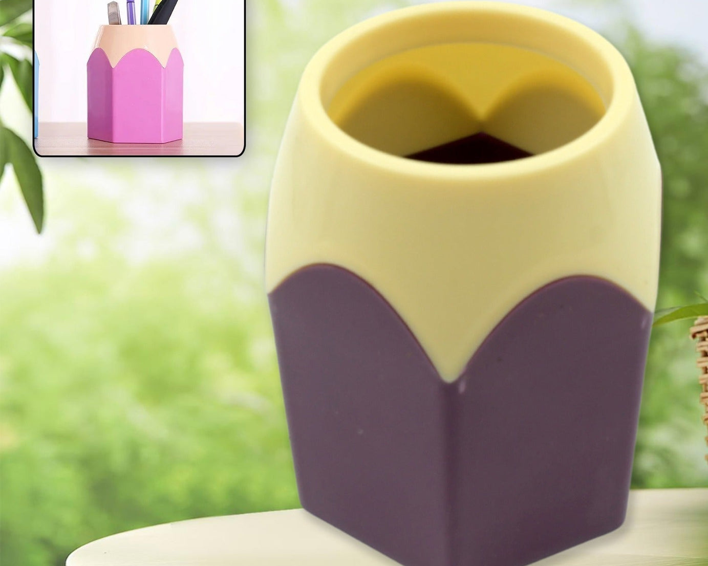 4312 Pencil Pot, Desk Pen Pencil Holder, Makeup Brush Holder, Container Pot for Desk Accessories Supplies Organizer, Home, Office, School Decoration Desktop Decor (1 Pc)