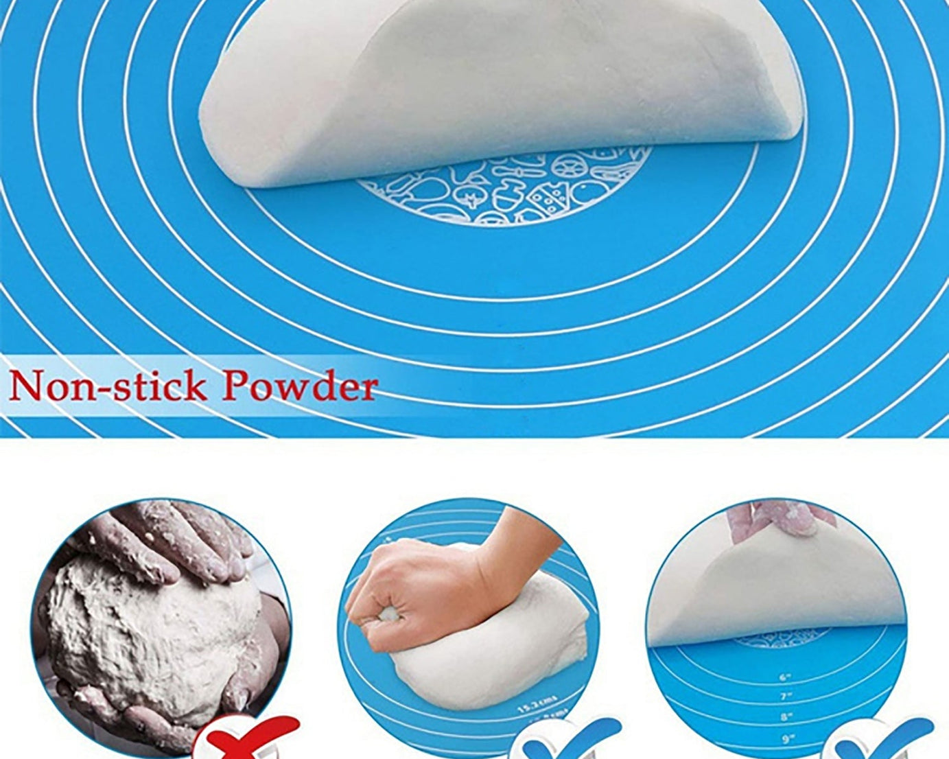 Full view of silicone mat showing its smooth surface