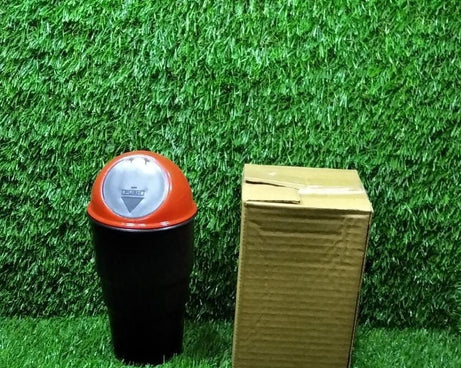 Compact car dustbin for efficient trash storage.