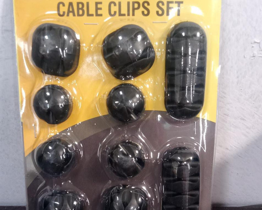 Cable holder clips, pack of 10 for organizing and supporting cables