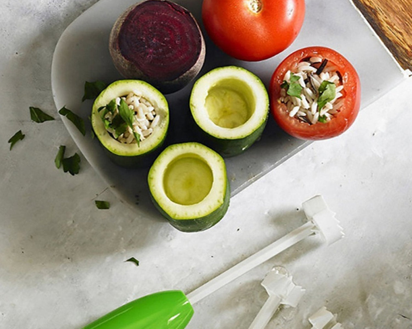 Veg Drill Vegetable Spiralizer Digging for Stuffed Vegetables