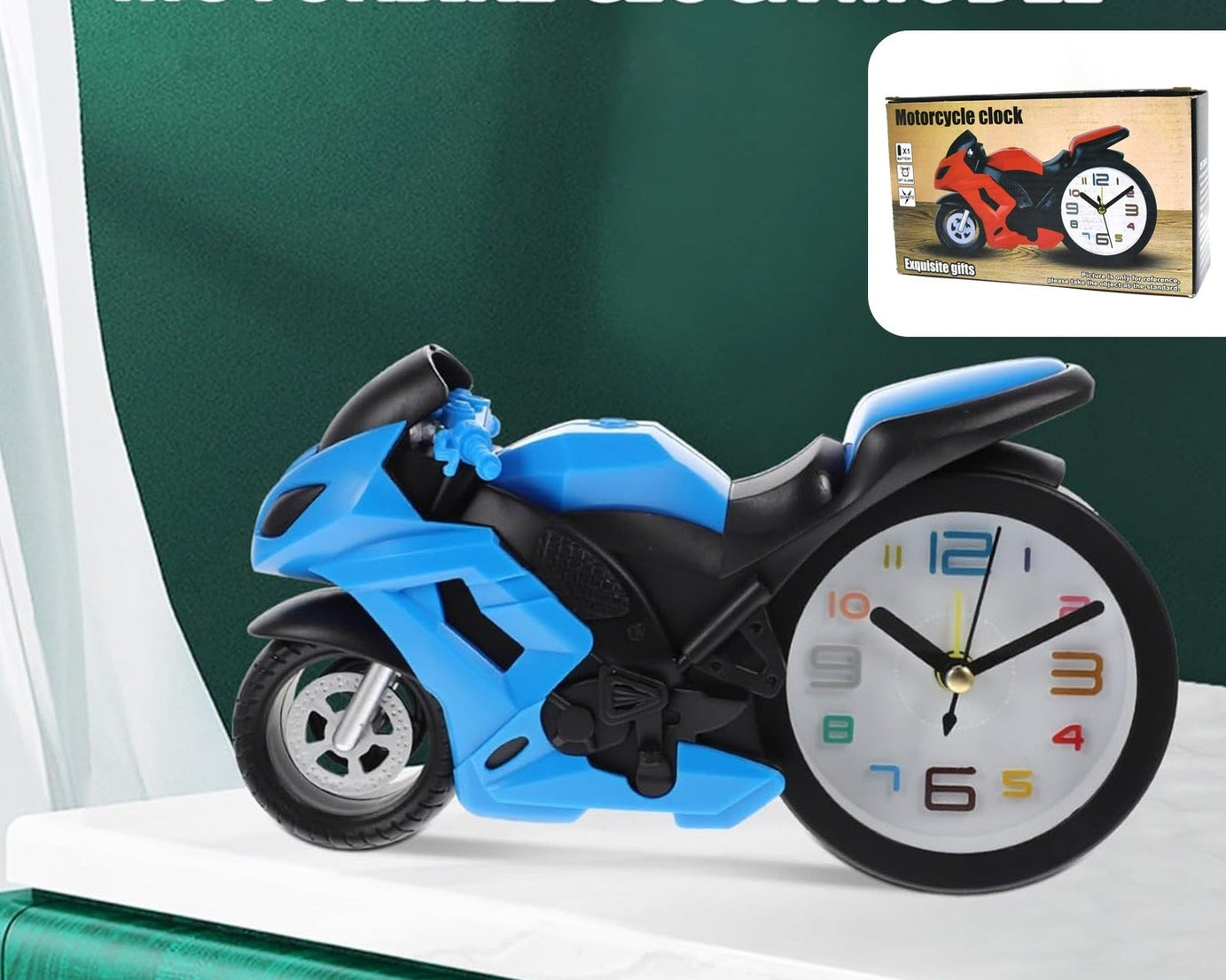 Fashioned Alarm Clock Novelty Retro Motorcycle / Motorbike Engine Style Clocks Alarm Clock Desktop Decoration Kids Gift