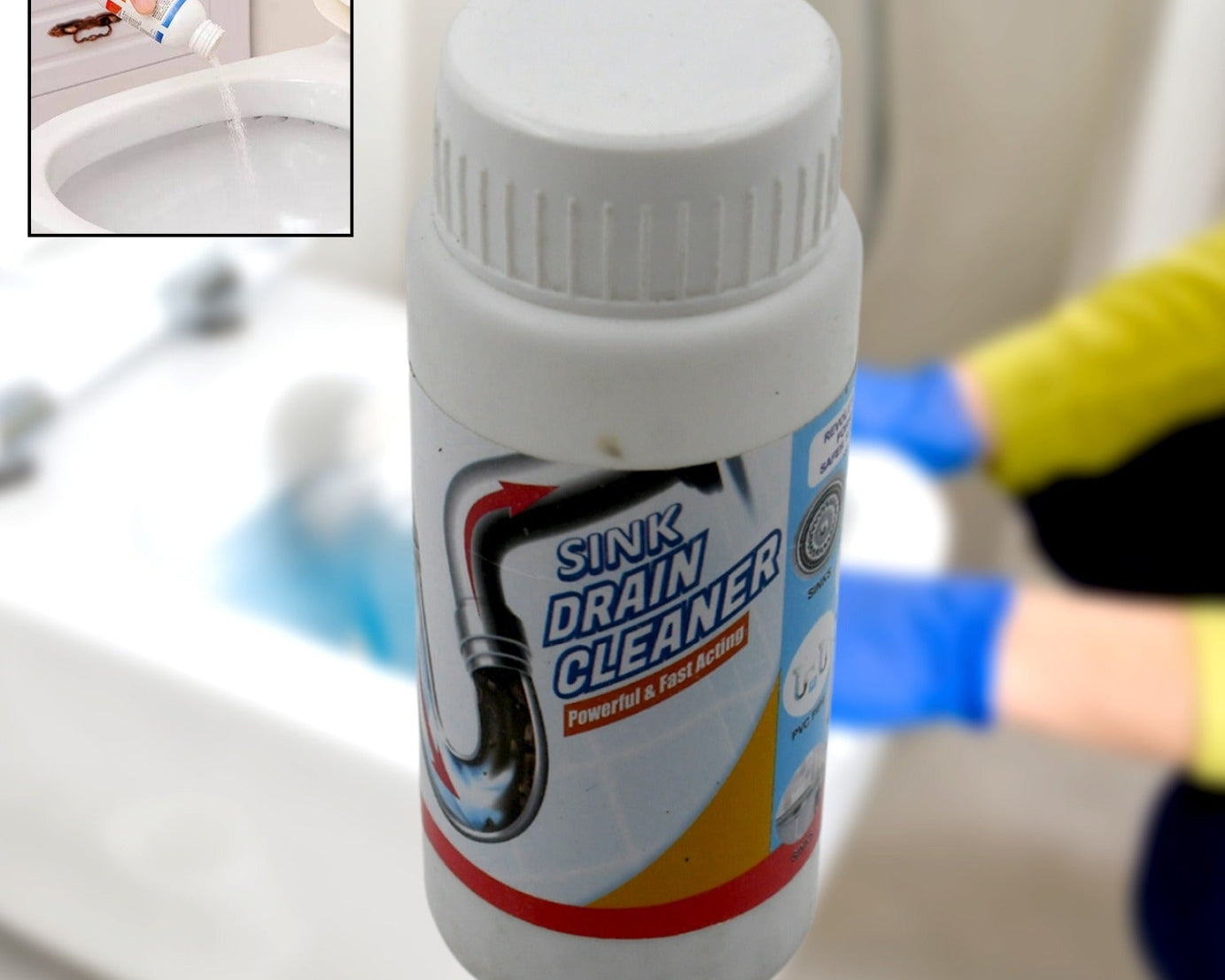 POWERFUL SINK AND DRAIN CLEANER, PORTABLE POWDER CLEANING TOOL SUPER CLOG REMOVER CHEMICAL POWDER AGENT FOR KITCHEN TOILET PIPE DREDGING