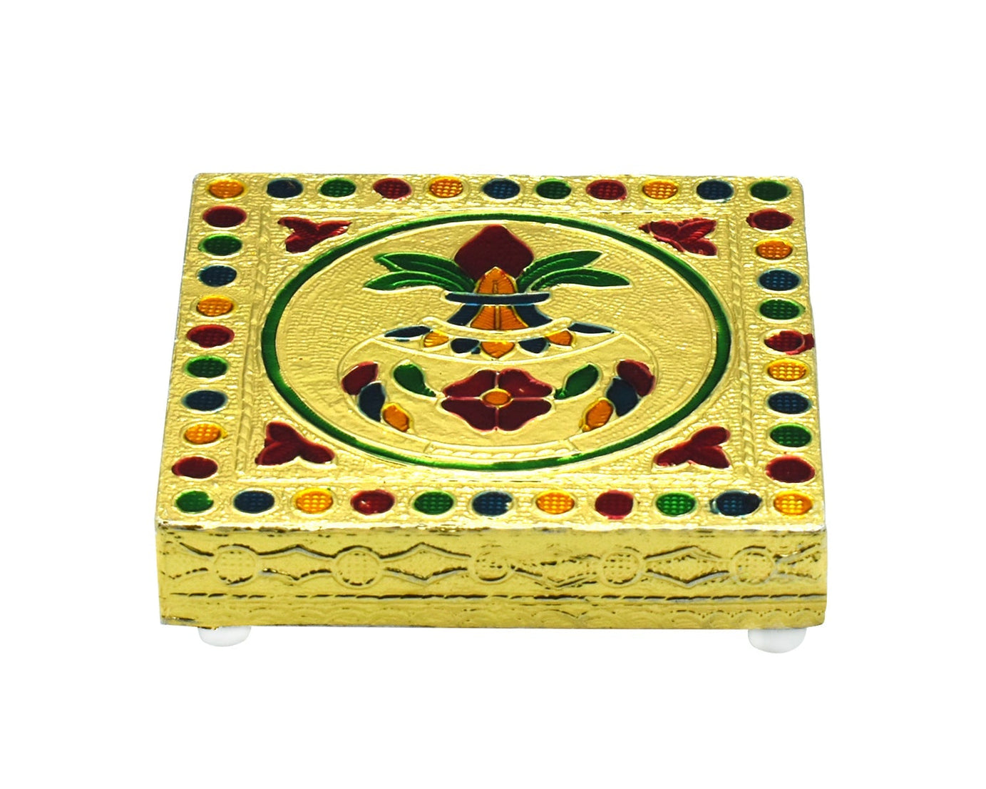 Designer wooden bajot with elegant craftsmanship for home decor