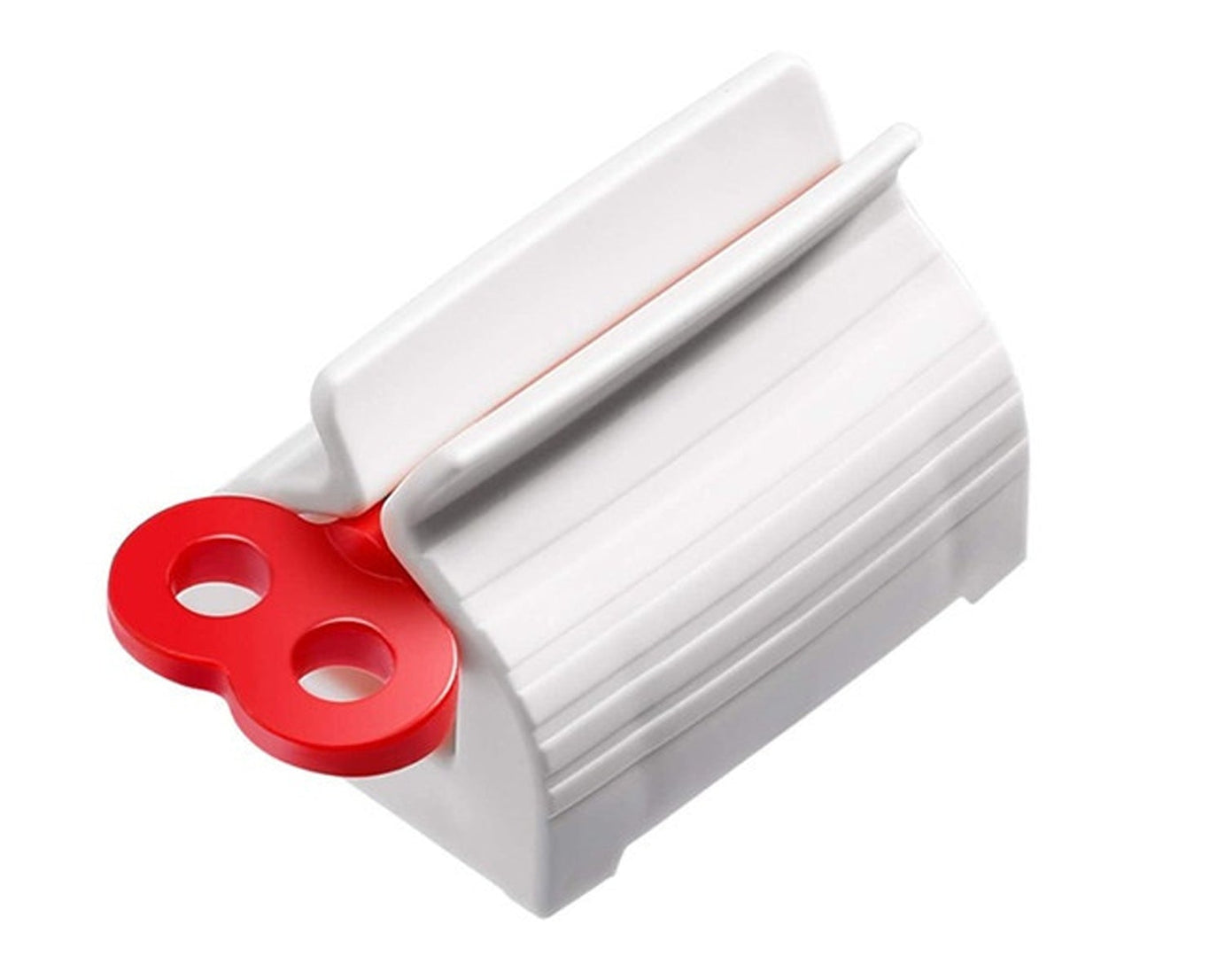Stand and squeezer for rolling toothpaste tubes