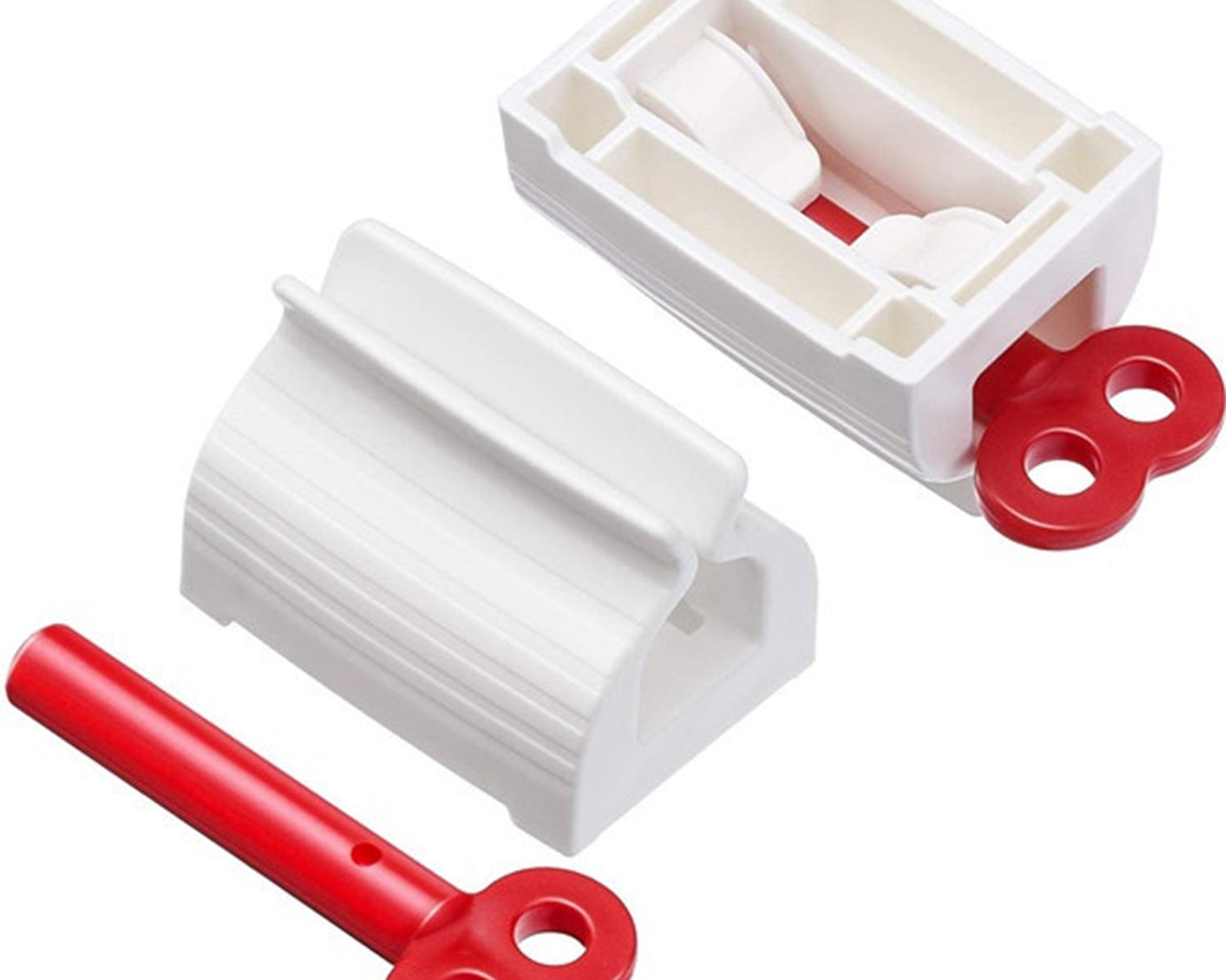 Toothpaste squeezer and holder stand for rolling tubes