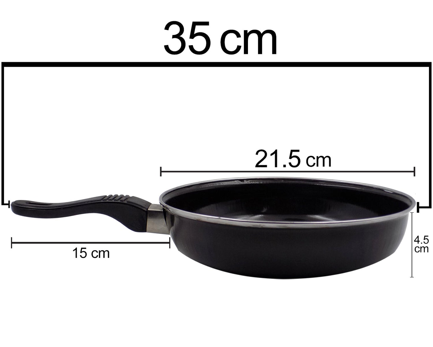 Durable nonstick fry pan with induction base, hard anodized