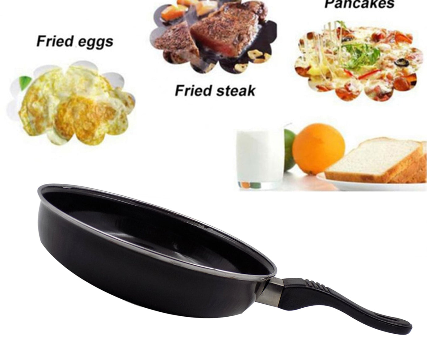 Hard anodized fry pan for tadka cooking, induction base