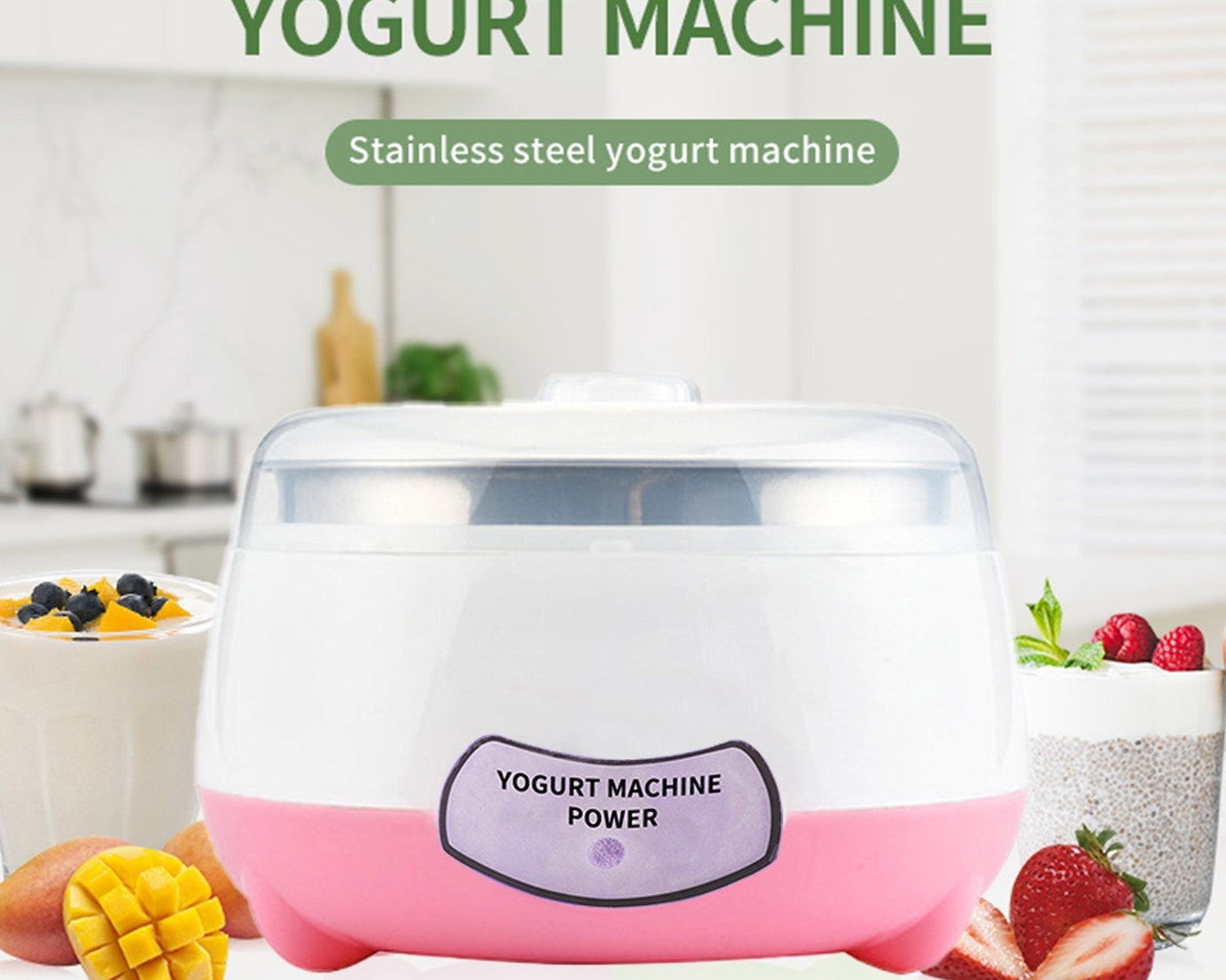Stainless steel yogurt maker container.