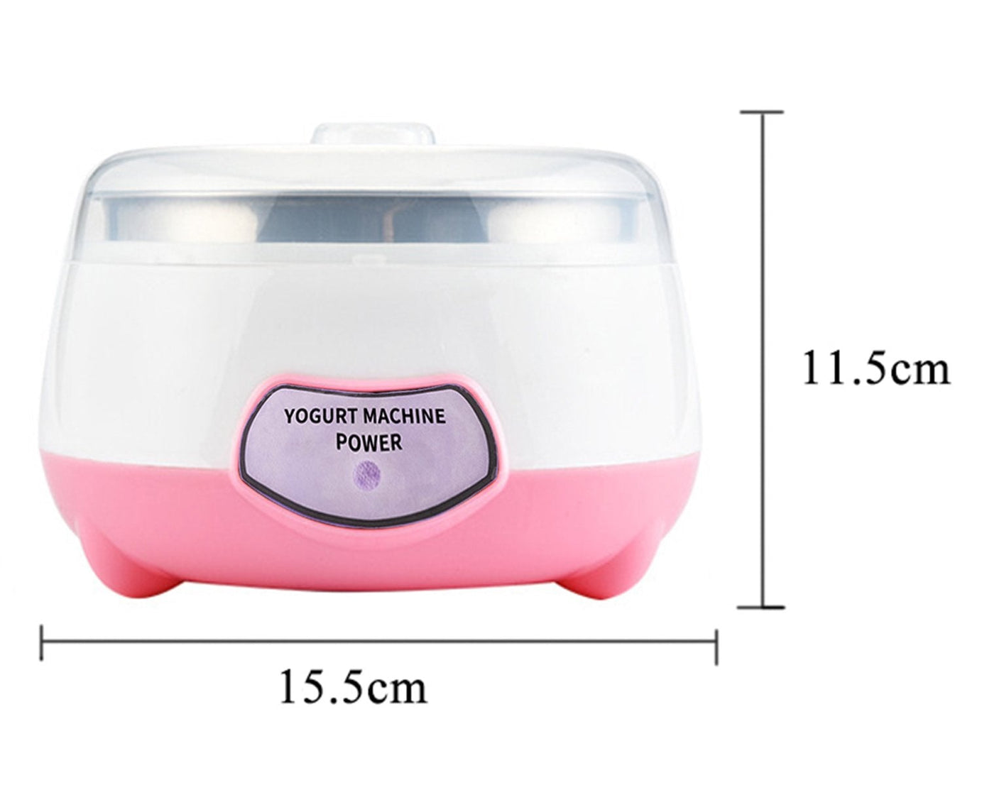 Yogurt maker machine, side view.