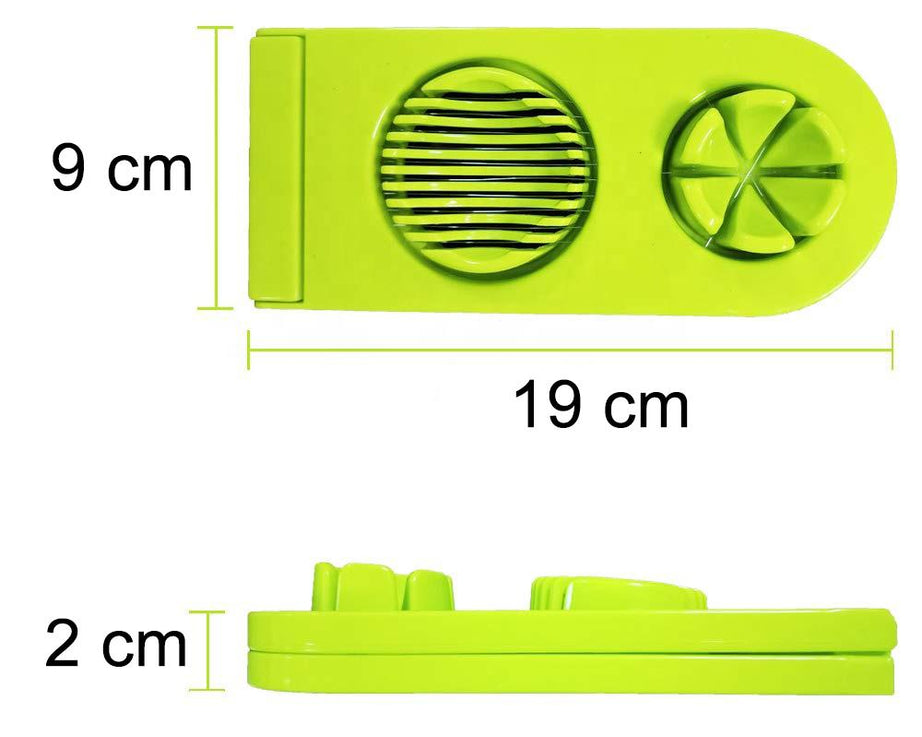 Egg slicer with segmented cutting functionality
