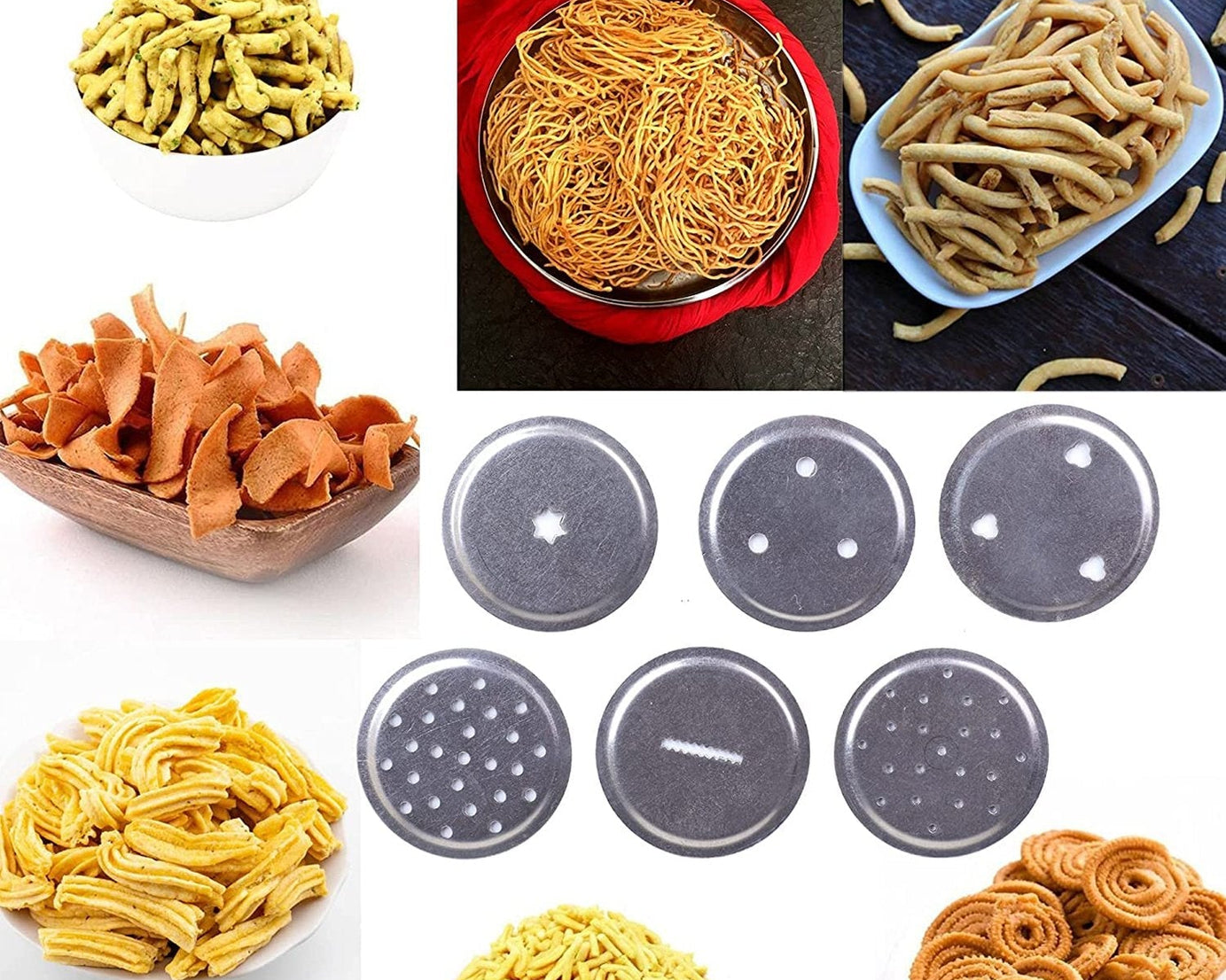 Sev sancha machine with various attachments for making snacks