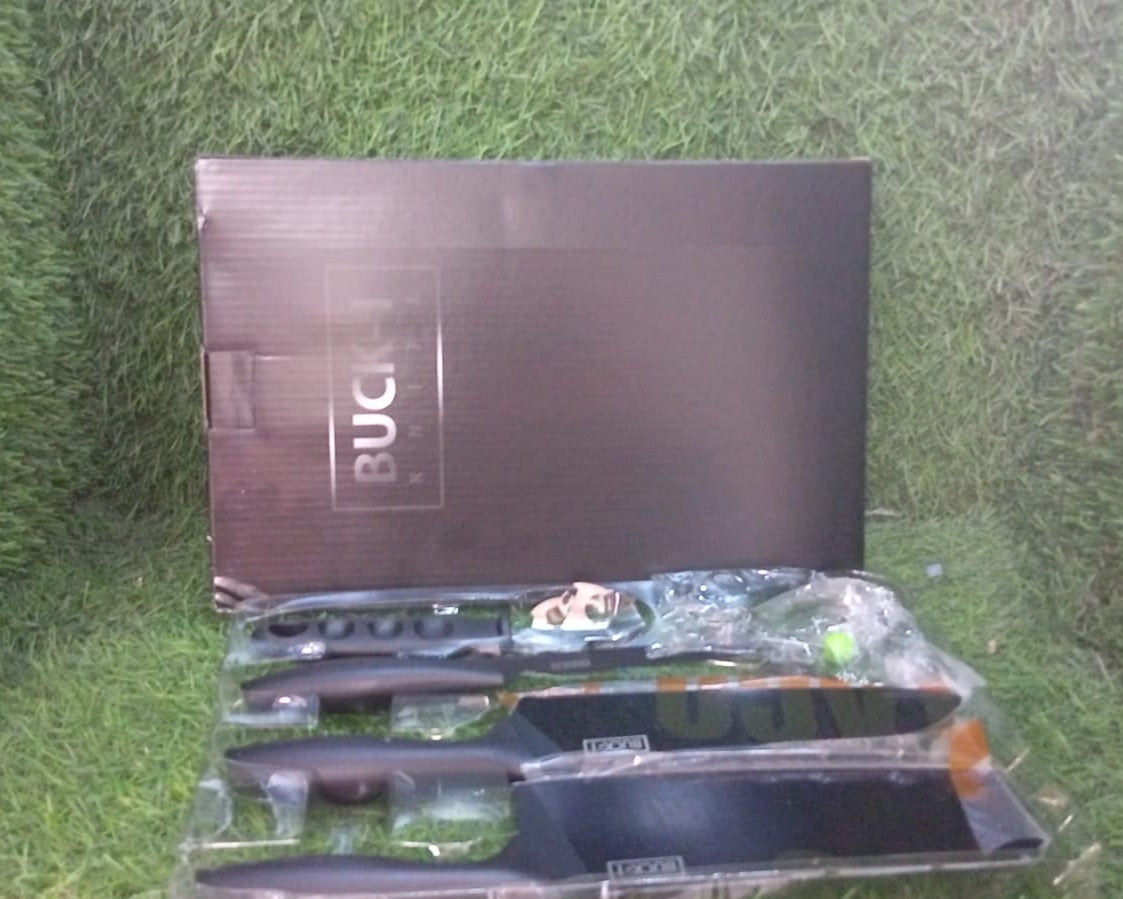 Complete kitchen cutlery set, 5 stainless steel knives