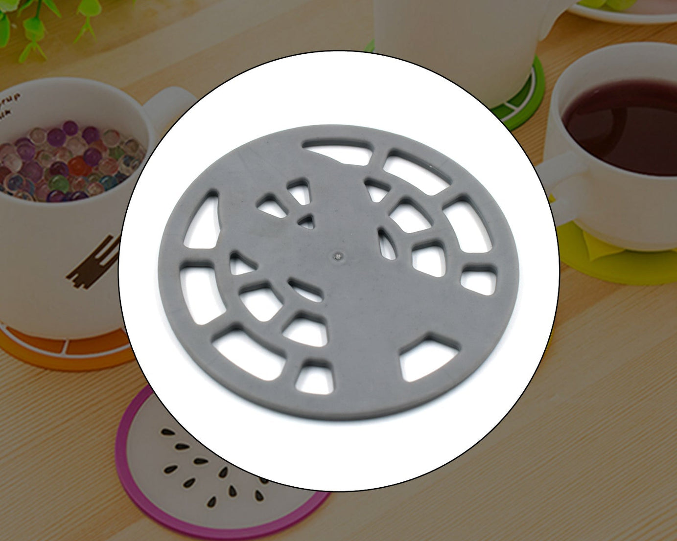 Fancy silicone coaster