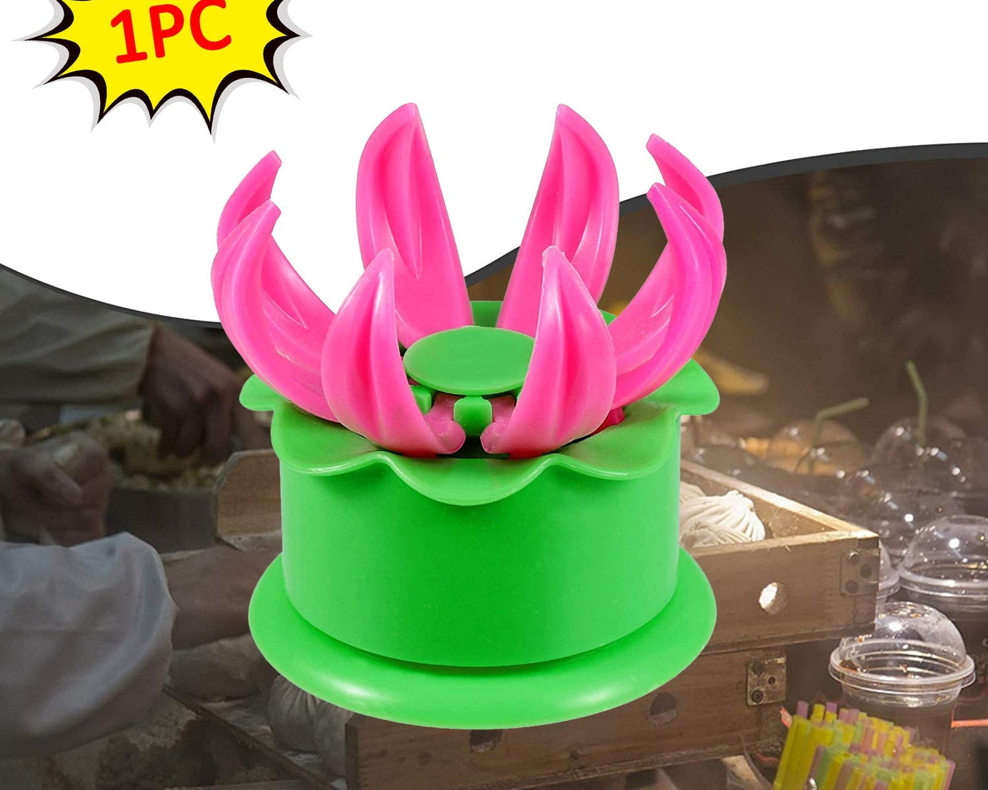 Plastic mold set for making momos and filling with ease.