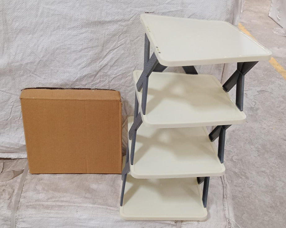 4 LAYER SHOES STAND, SHOE TOWER RACK SUIT FOR SMALL SPACES, CLOSET, SMALL ENTRYWAY, EASY ASSEMBLY AND STABLE IN STRUCTURE, CORNER STORAGE CABINET FOR SAVING SPACE