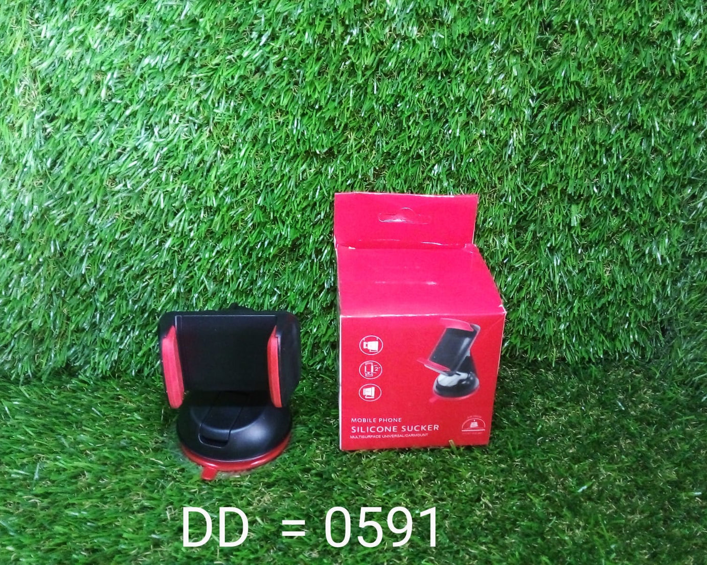 Portable silicone phone holder.