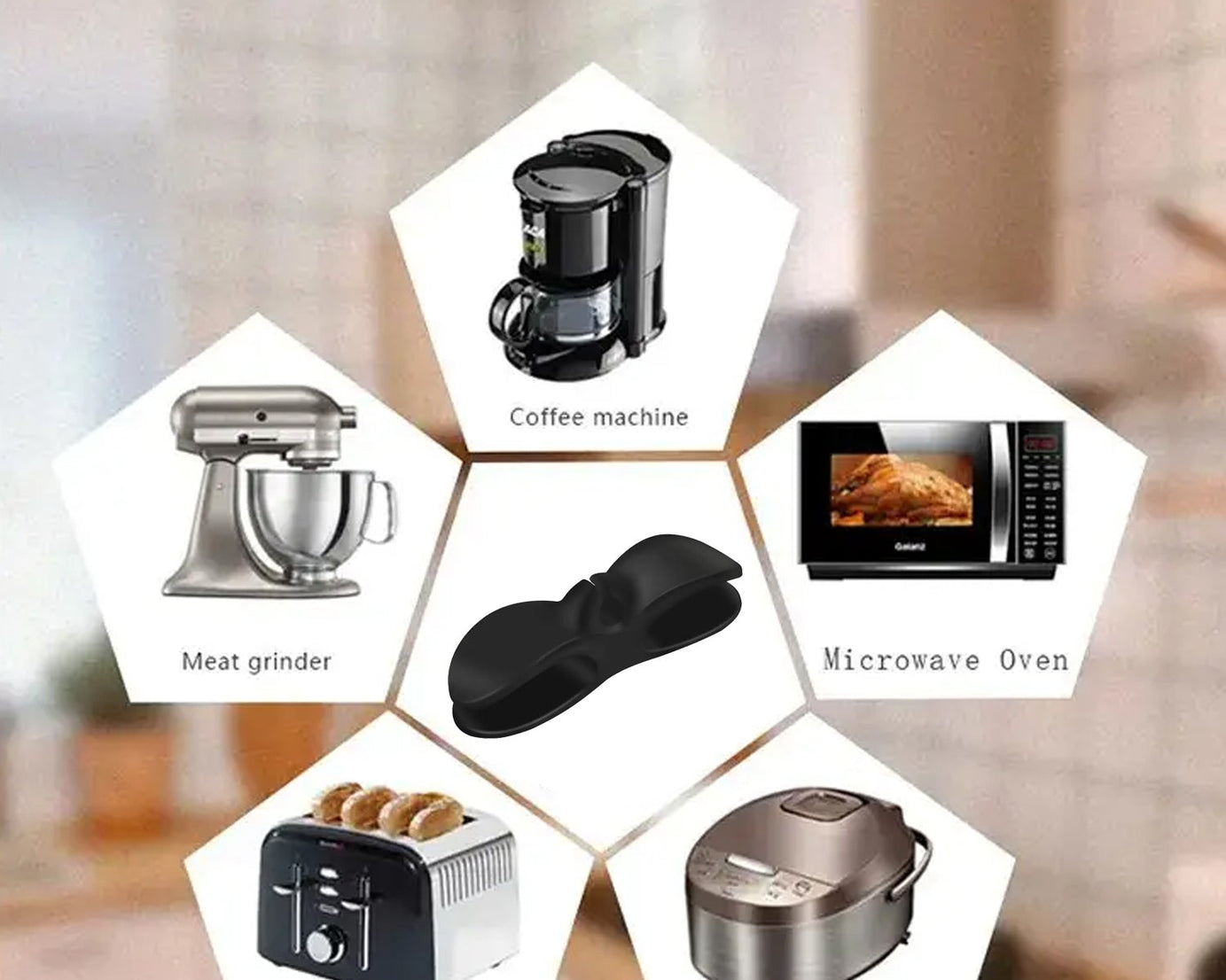 Cable Organizer for Appliances, Cable Winders Self-Adhesive Cable Holder for Kitchen Appliances Cable Clips Cable Holder Cable Winder Cable Guide Cable Shorter (Big / 1 pc)