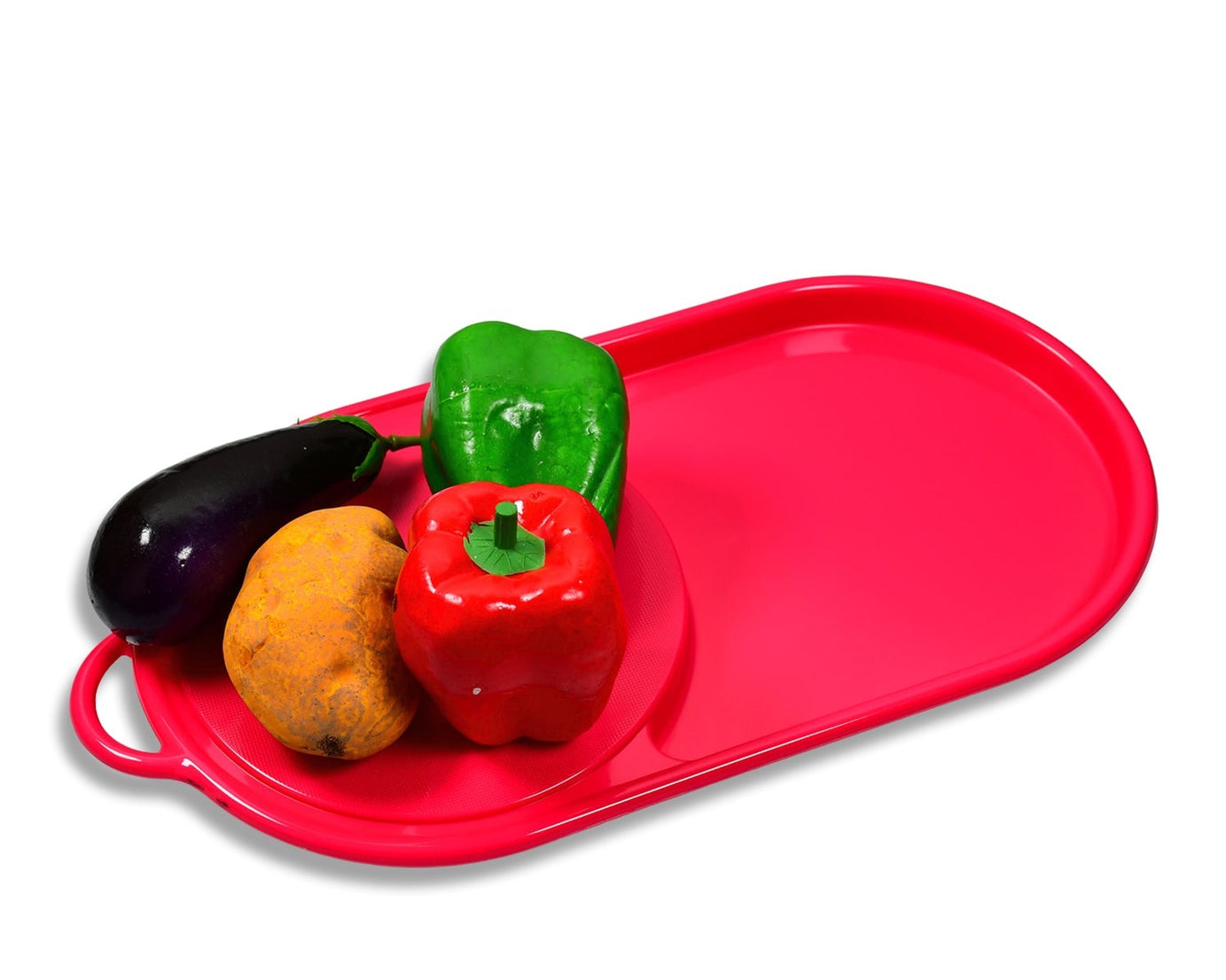 Cutting tray made of plastic for kitchen use