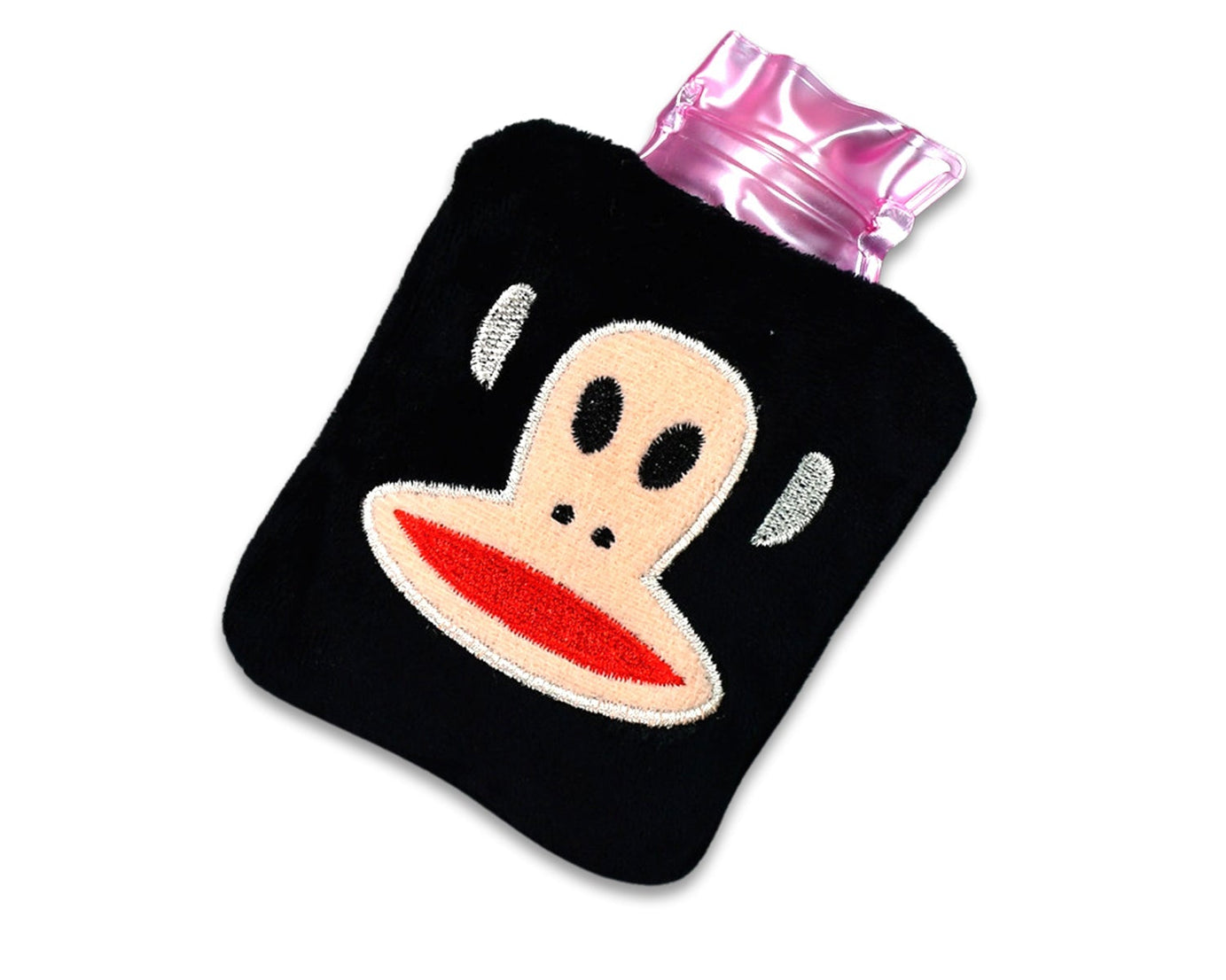 Black Monkey Small Hot Water Bag with Cover for Pain Relief