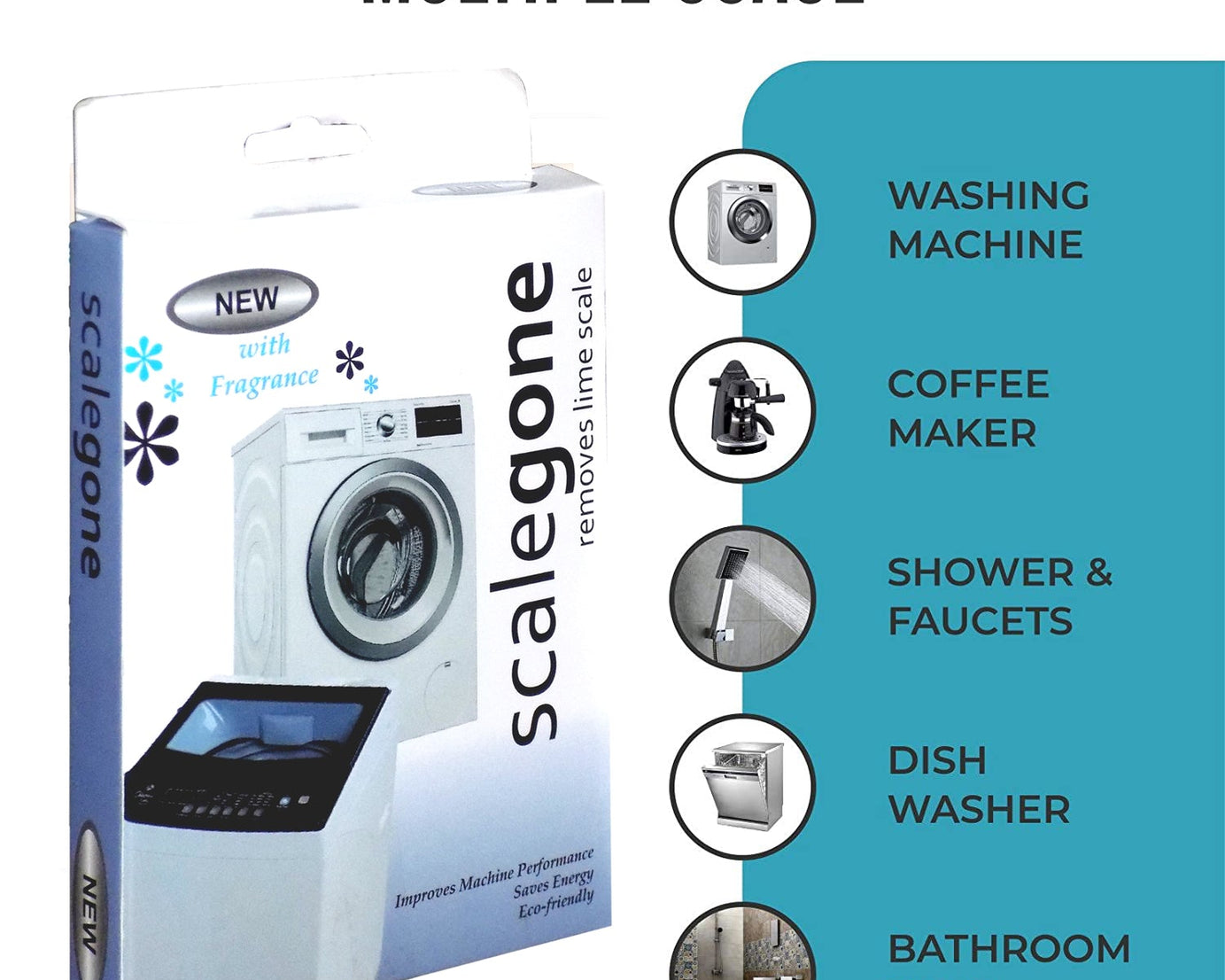 Tub cleaner powder, 100 gm, specifically for washing machines.