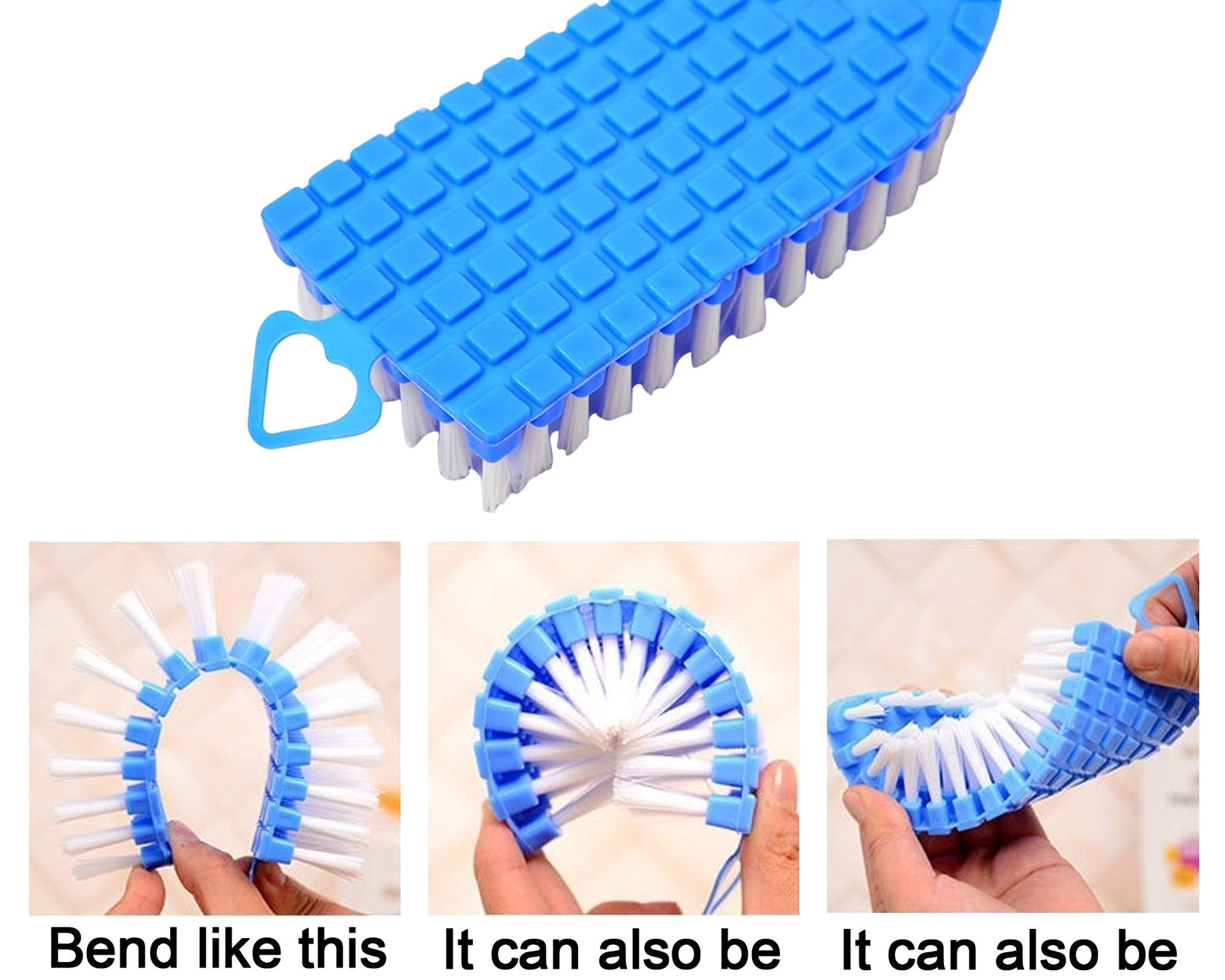Flexible Plastic Cleaning Brush for Home, Kitchen and Bathroom,