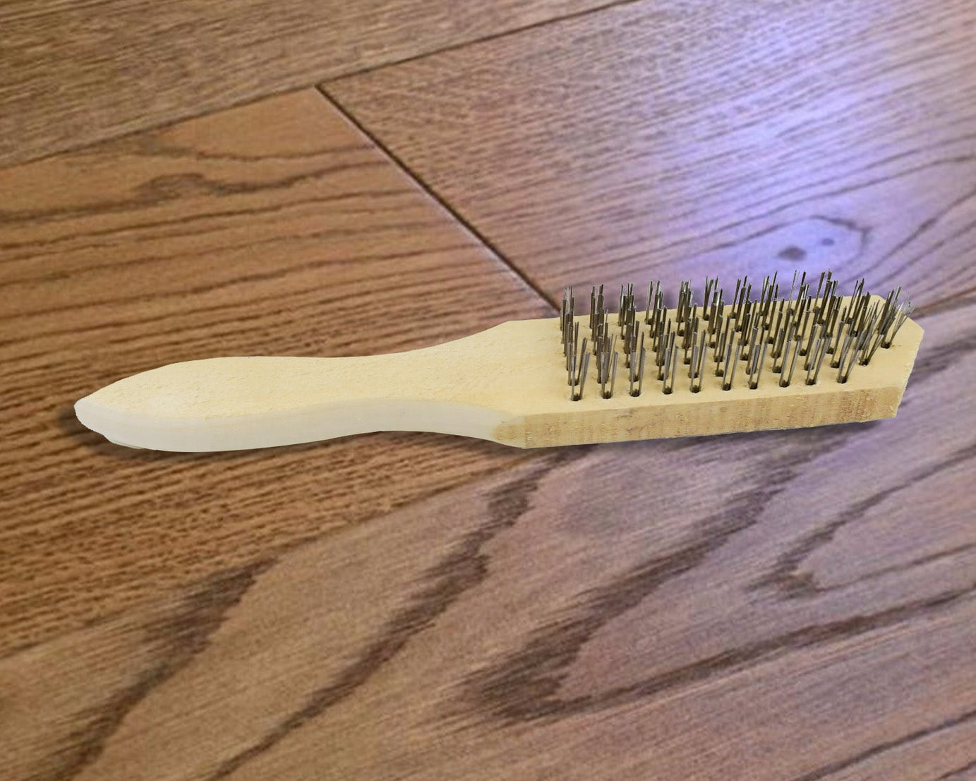 Wooden Handle Steel Wire Brush (1 Pc)