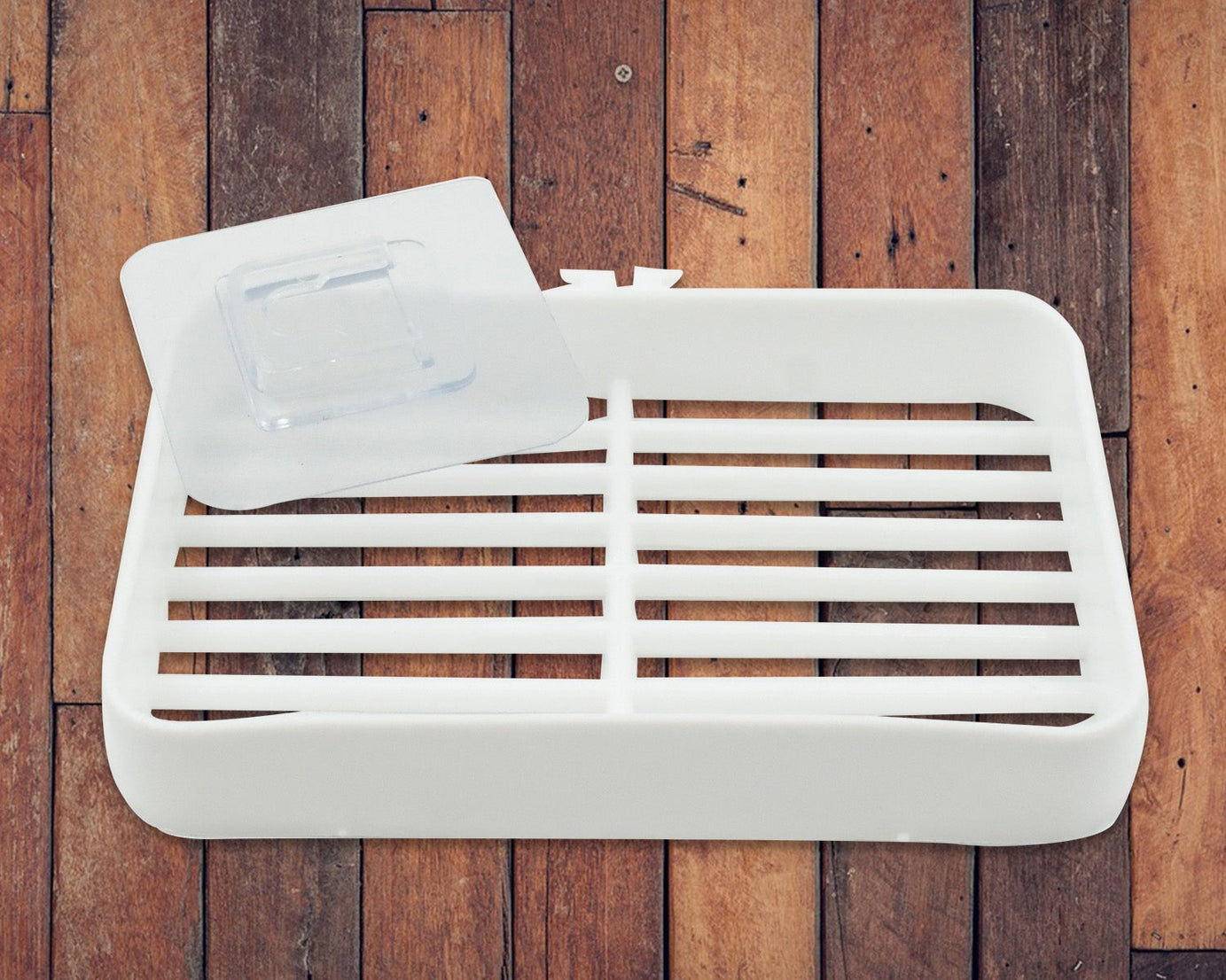 Bathroom & Kitchen Soap Holder: Self-Adhesive (Plastic Box)