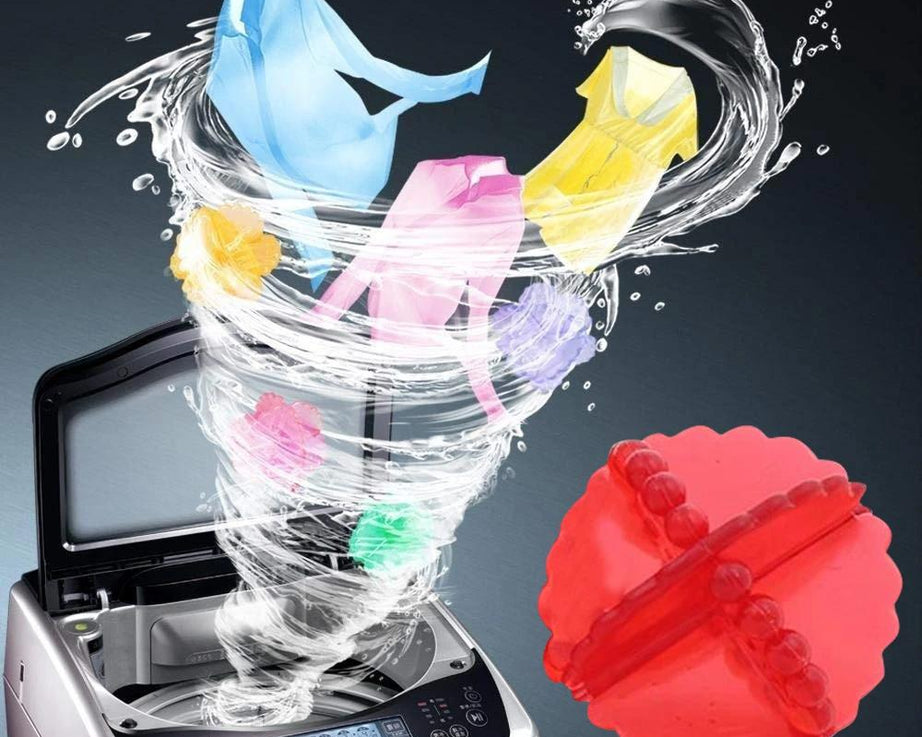 Laundry washing balls set for detergent-free laundry.