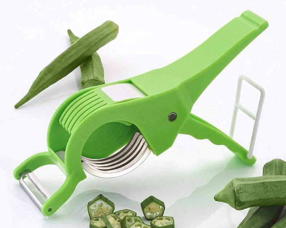 Vegetable cutter with peeler